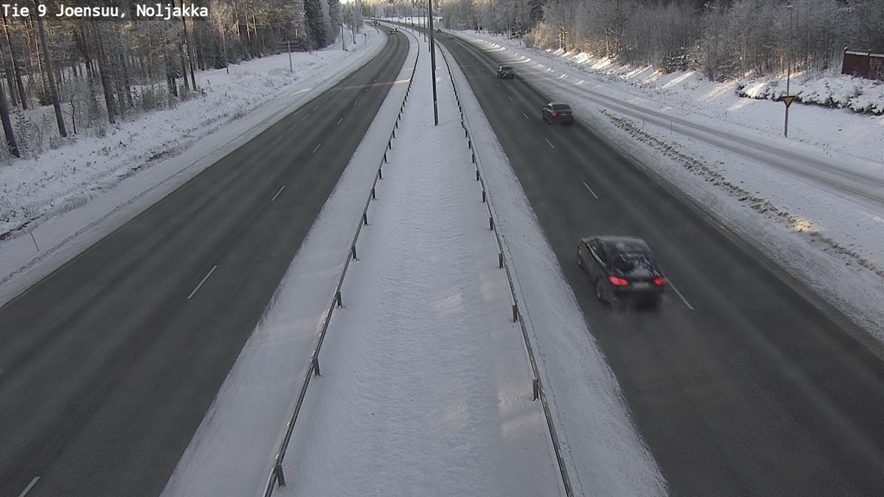 Weather Camera Image Väg 9 Joensuu, Noljakka, Joensuu, Pohjois-Karjala