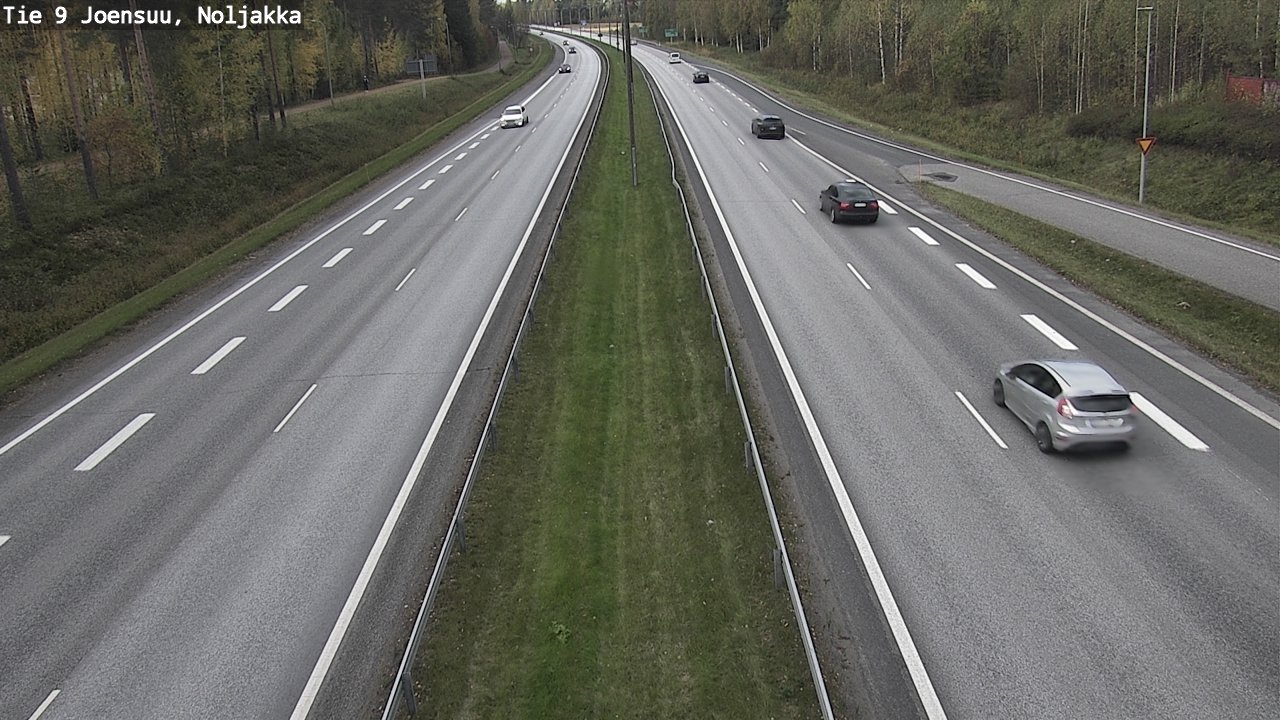 Weather Camera Image Väg 9 Joensuu, Noljakka, Joensuu, Pohjois-Karjala