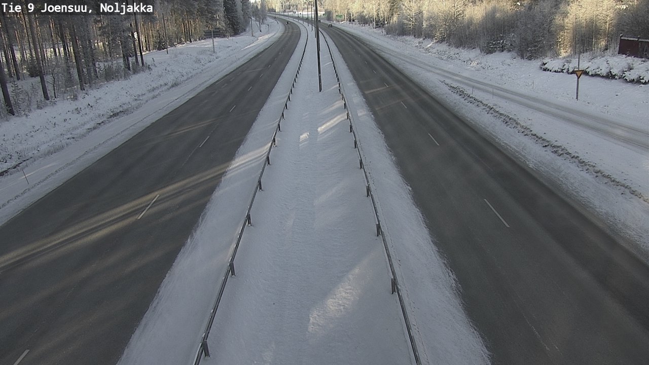 Weather Camera Image Väg 9 Joensuu, Noljakka, Joensuu, Pohjois-Karjala
