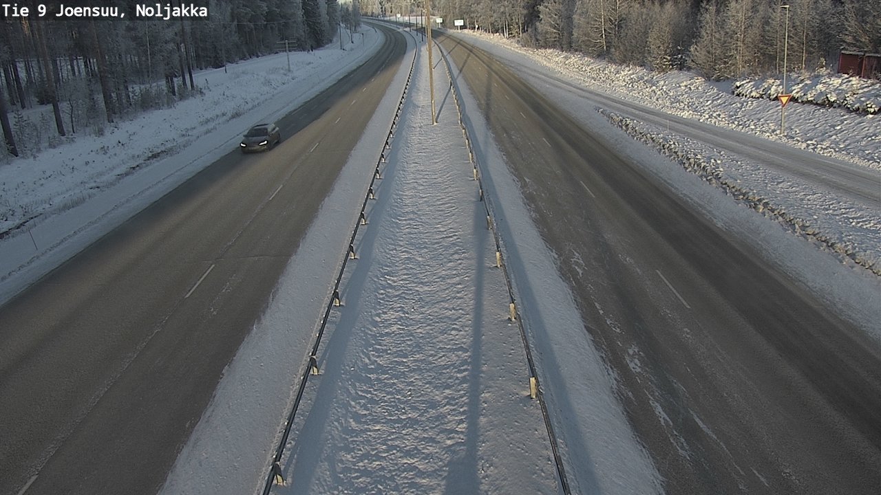 Weather Camera Image Väg 9 Joensuu, Noljakka, Joensuu, Pohjois-Karjala