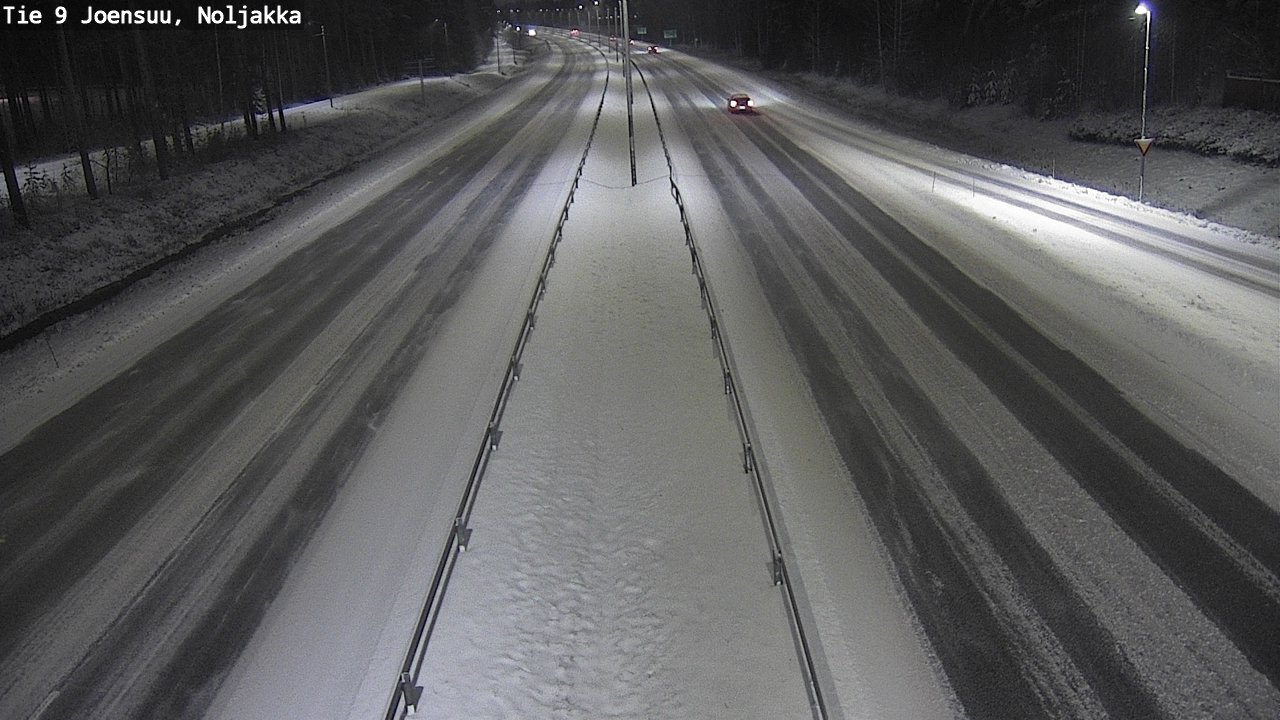 Weather Camera Image Väg 9 Joensuu, Noljakka, Joensuu, Pohjois-Karjala