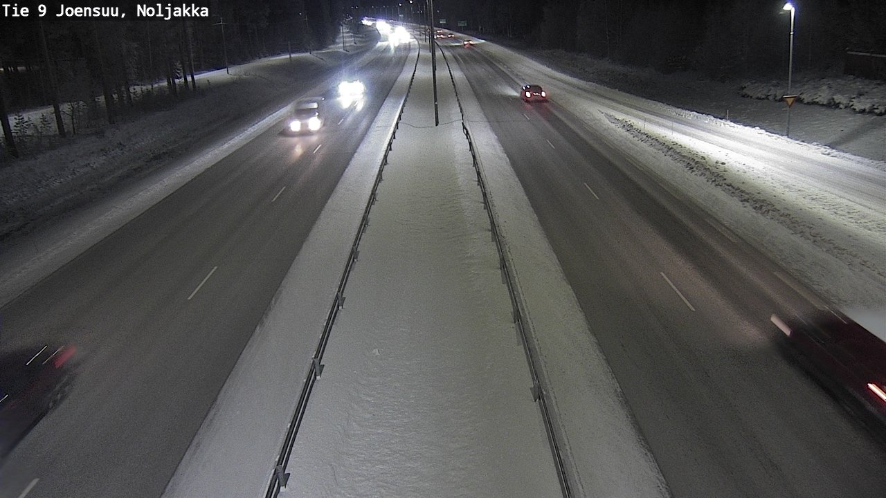 Weather Camera Image Väg 9 Joensuu, Noljakka, Joensuu, Pohjois-Karjala