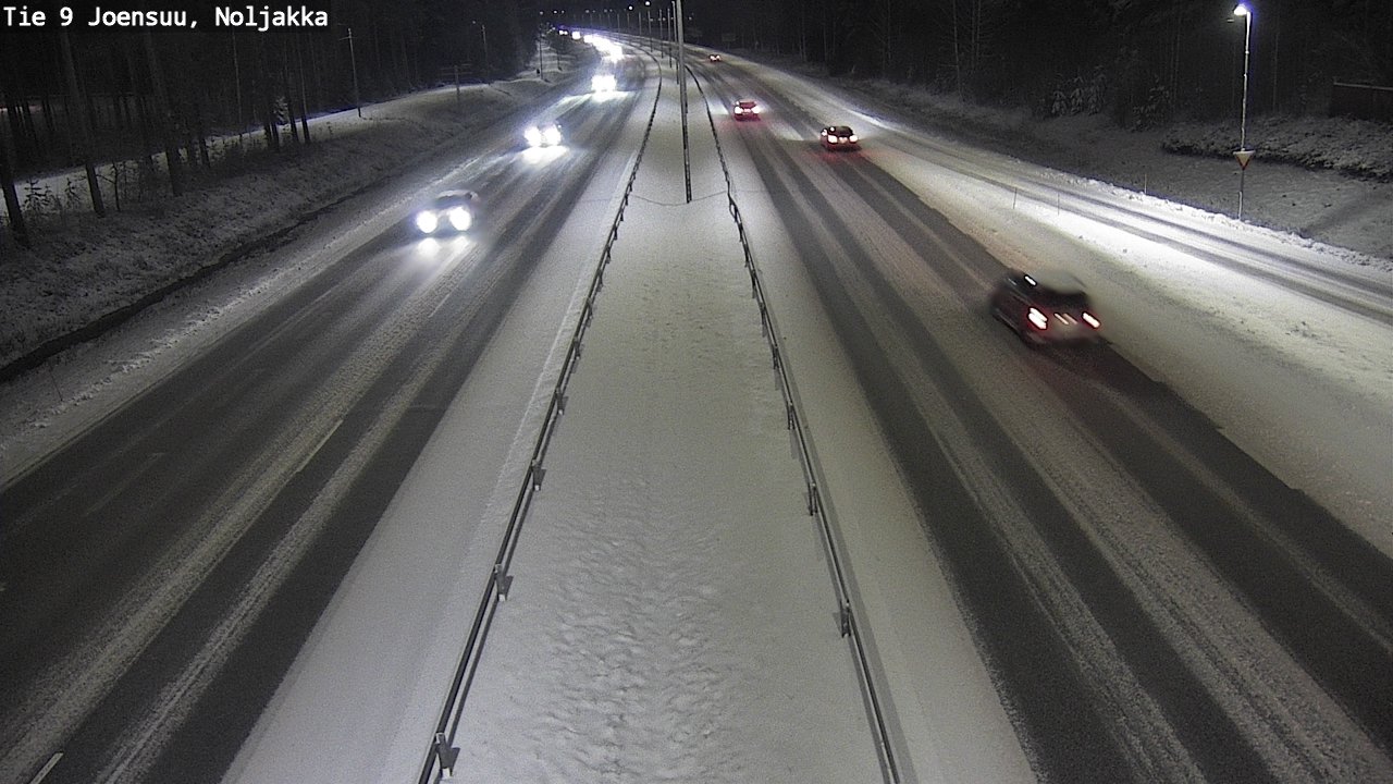 Weather Camera Image Väg 9 Joensuu, Noljakka, Joensuu, Pohjois-Karjala