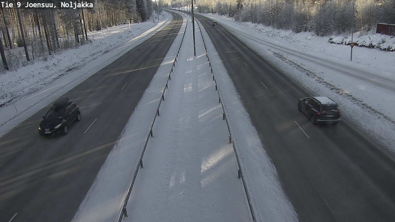 Weather Camera Image Väg 9 Joensuu, Noljakka, Joensuu, Pohjois-Karjala