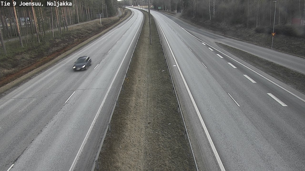 Weather Camera Image Väg 9 Joensuu, Noljakka, Joensuu, Pohjois-Karjala