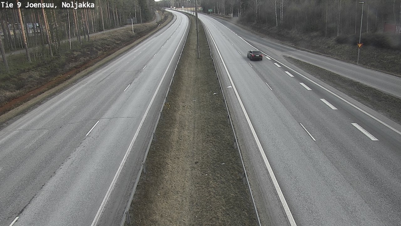 Weather Camera Image Väg 9 Joensuu, Noljakka, Joensuu, Pohjois-Karjala