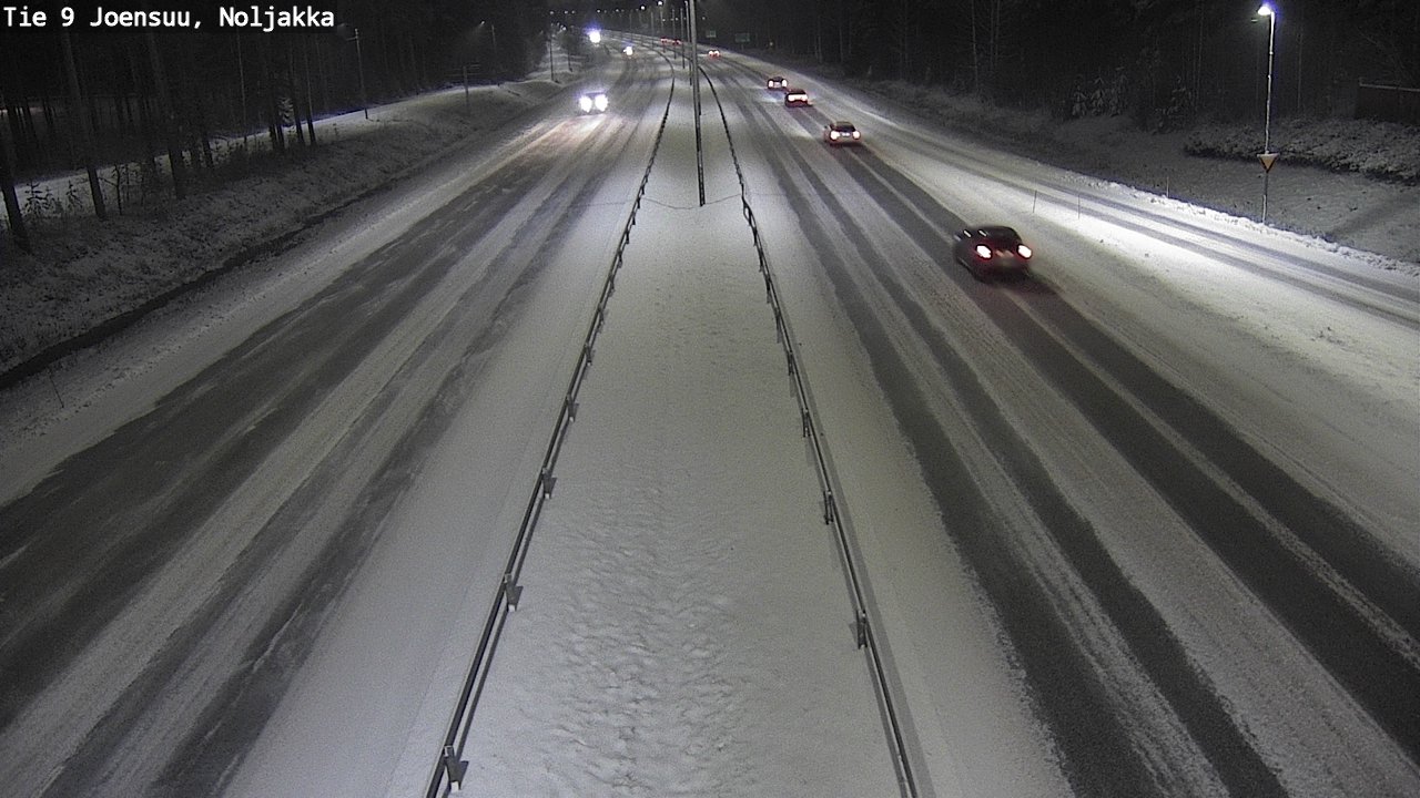 Weather Camera Image Väg 9 Joensuu, Noljakka, Joensuu, Pohjois-Karjala