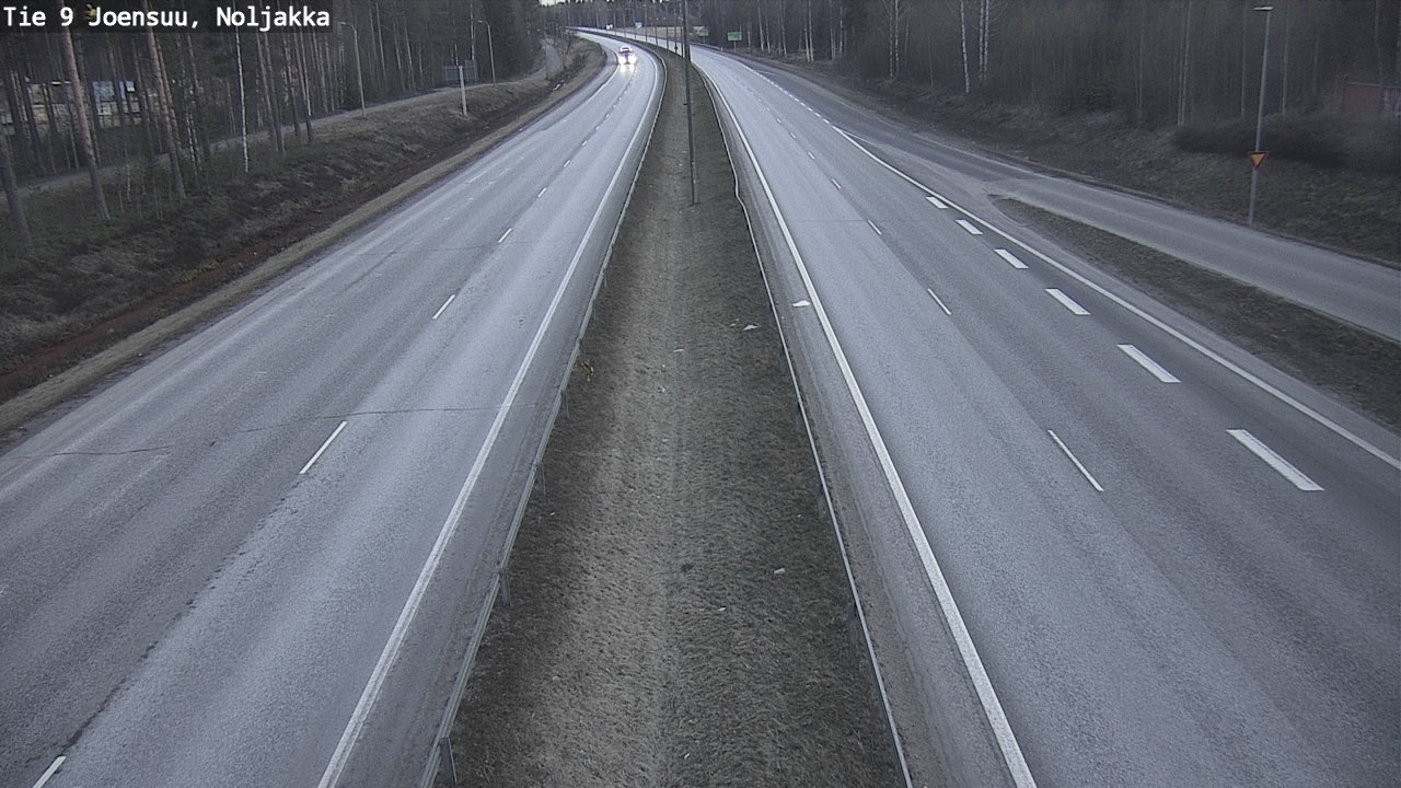 Weather Camera Image Väg 9 Joensuu, Noljakka, Joensuu, Pohjois-Karjala