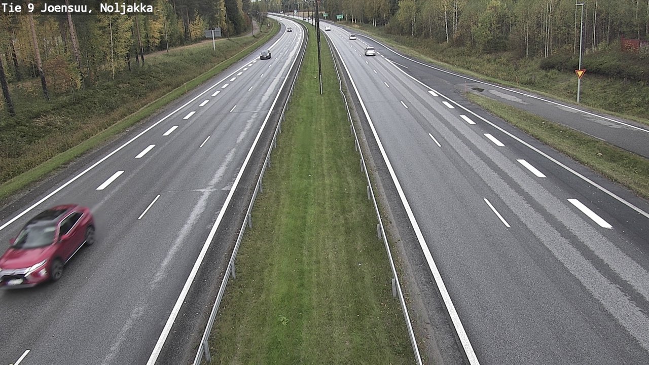 Weather Camera Image Väg 9 Joensuu, Noljakka, Joensuu, Pohjois-Karjala