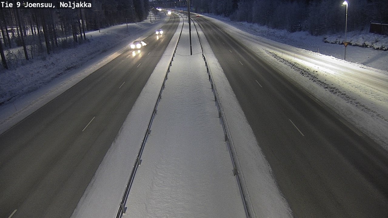 Weather Camera Image Väg 9 Joensuu, Noljakka, Joensuu, Pohjois-Karjala