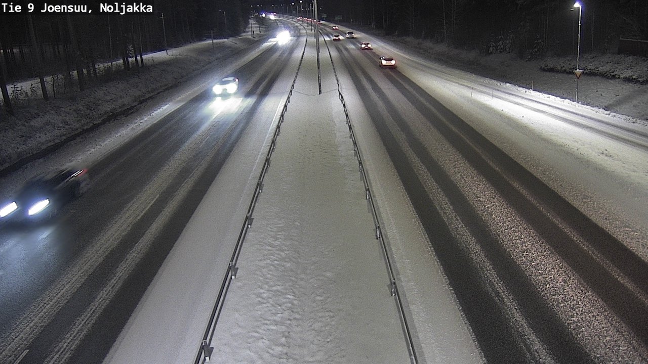 Weather Camera Image Väg 9 Joensuu, Noljakka, Joensuu, Pohjois-Karjala