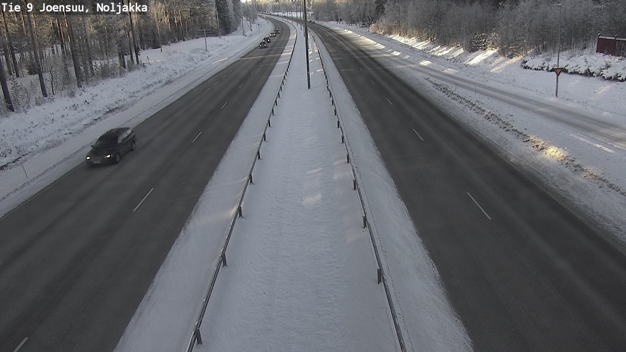 Weather Camera Image Väg 9 Joensuu, Noljakka, Joensuu, Pohjois-Karjala