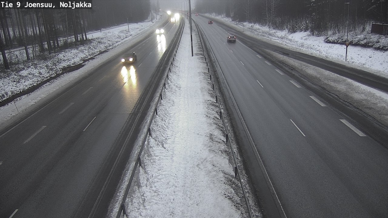 Weather Camera Image Väg 9 Joensuu, Noljakka, Joensuu, Pohjois-Karjala