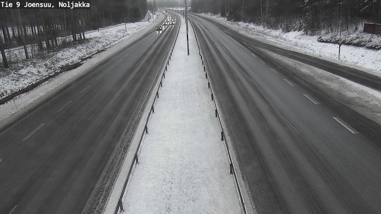 Weather Camera Image Väg 9 Joensuu, Noljakka, Joensuu, Pohjois-Karjala