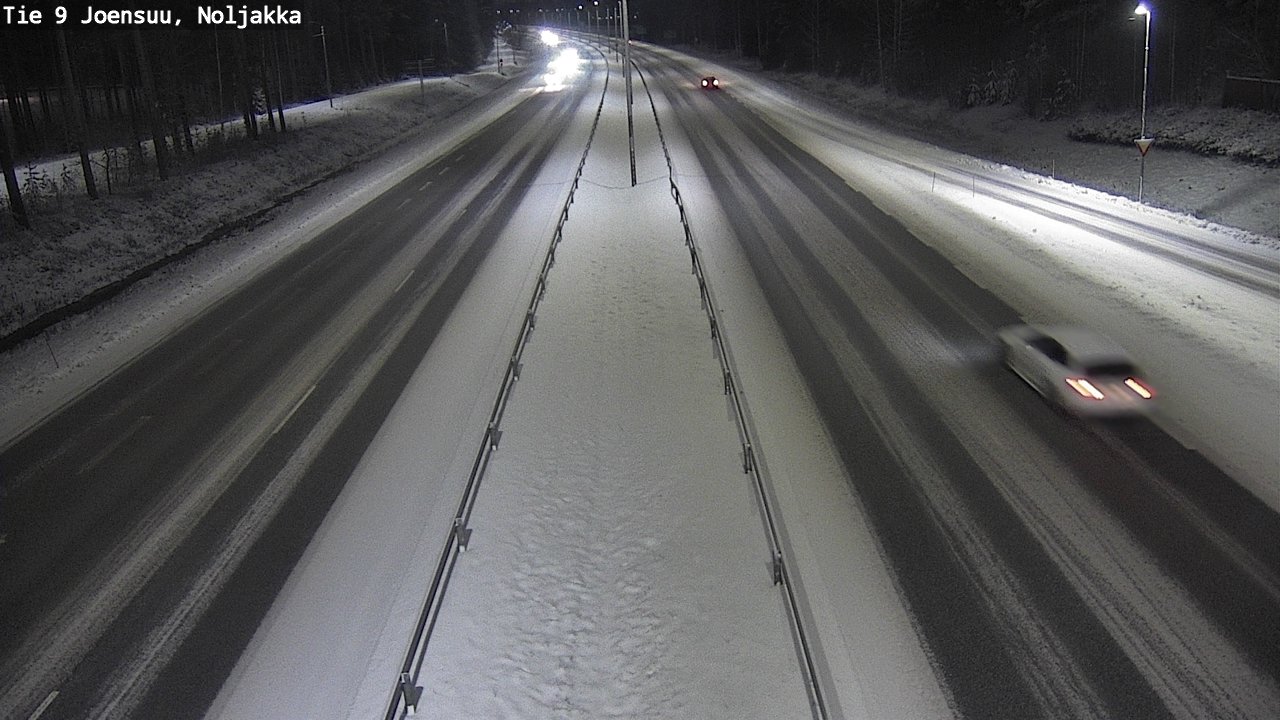 Weather Camera Image Väg 9 Joensuu, Noljakka, Joensuu, Pohjois-Karjala