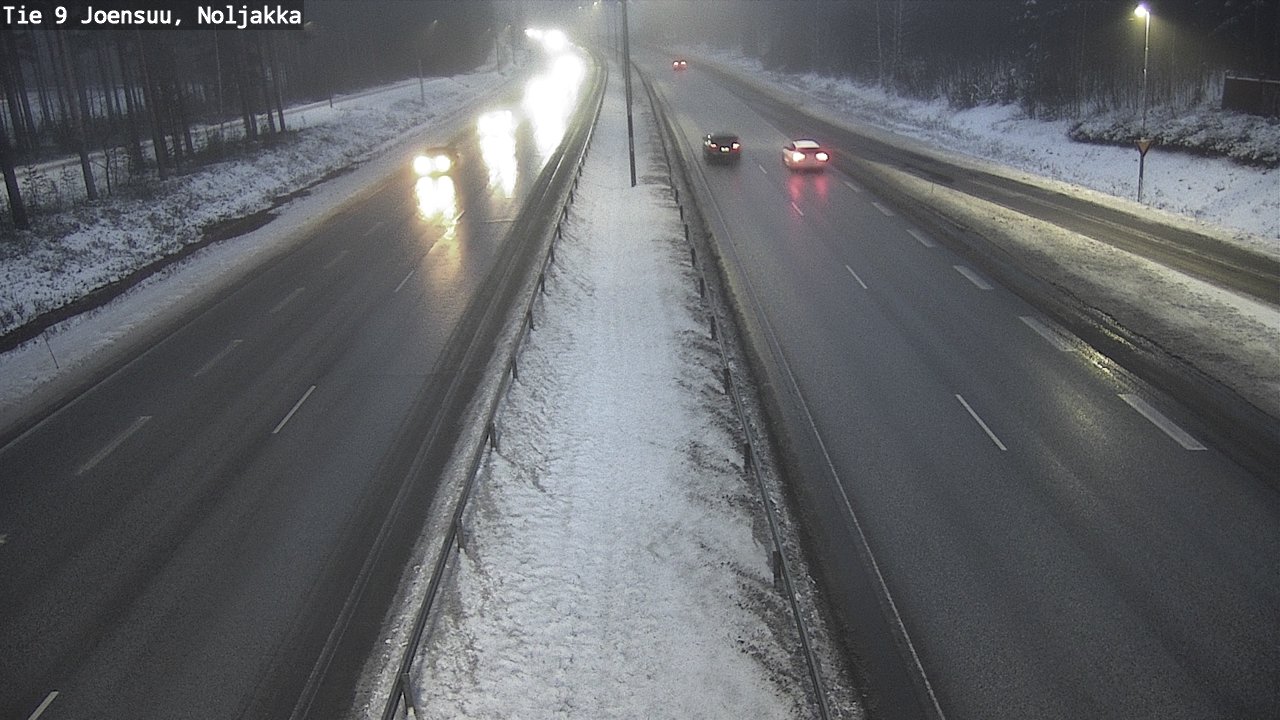 Weather Camera Image Väg 9 Joensuu, Noljakka, Joensuu, Pohjois-Karjala