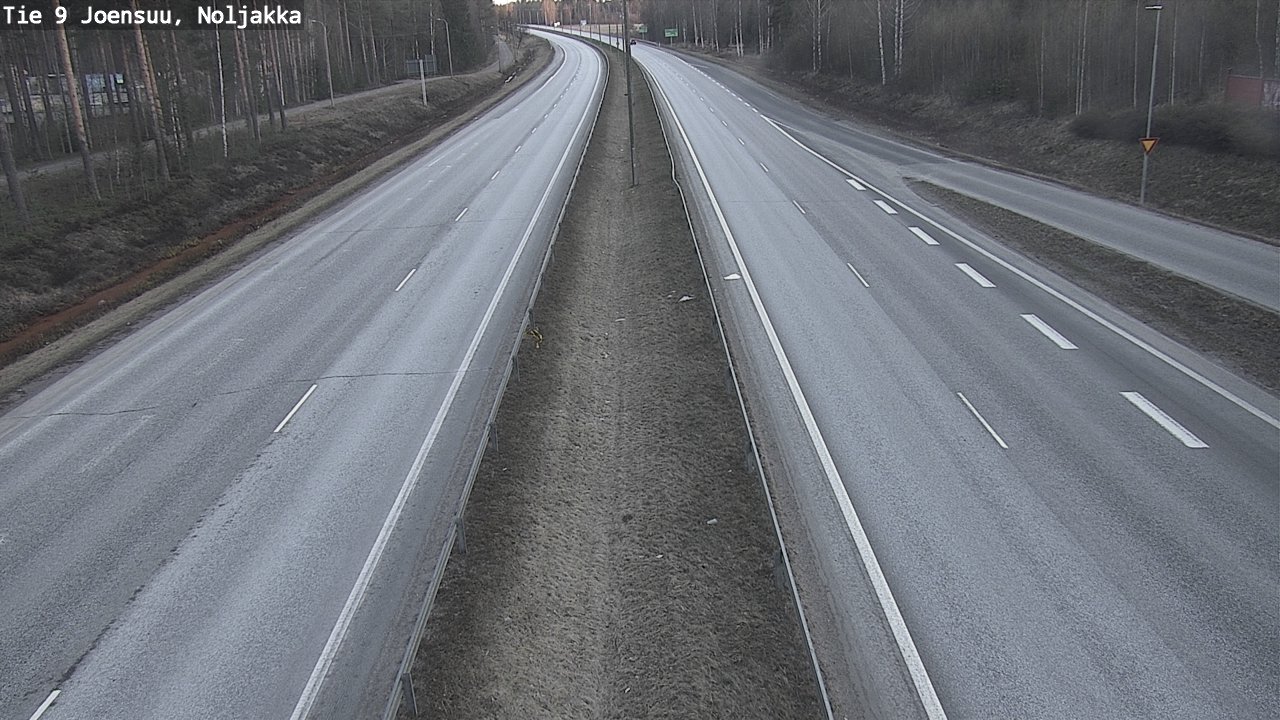 Weather Camera Image Väg 9 Joensuu, Noljakka, Joensuu, Pohjois-Karjala