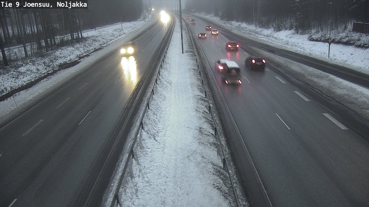 Weather Camera Image Väg 9 Joensuu, Noljakka, Joensuu, Pohjois-Karjala