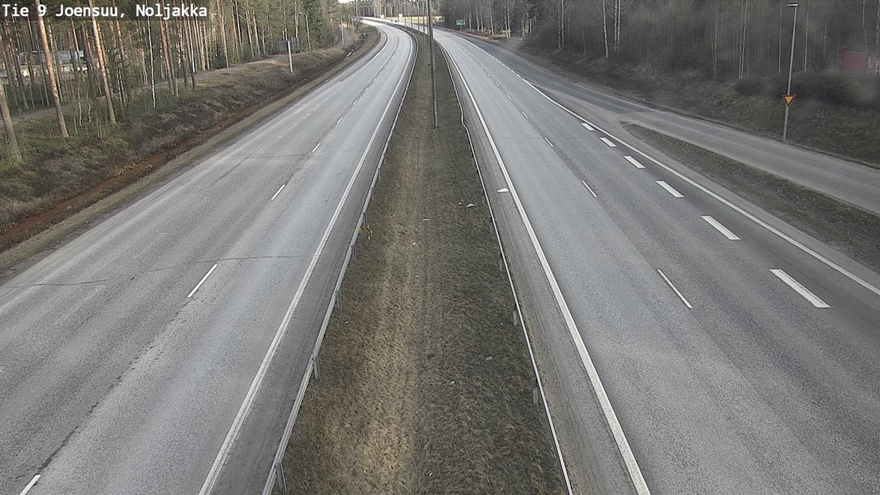 Weather Camera Image Väg 9 Joensuu, Noljakka, Joensuu, Pohjois-Karjala