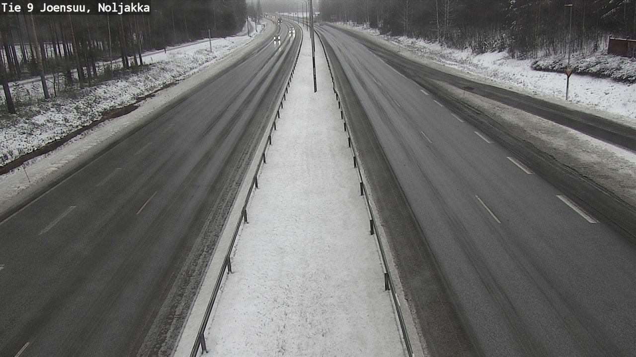 Weather Camera Image Väg 9 Joensuu, Noljakka, Joensuu, Pohjois-Karjala