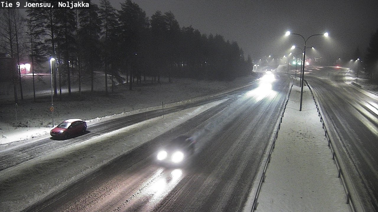 Weather Camera Image Väg 9 Joensuu, Noljakka, Joensuu, Pohjois-Karjala