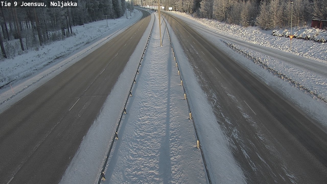 Weather Camera Image Väg 9 Joensuu, Noljakka, Joensuu, Pohjois-Karjala