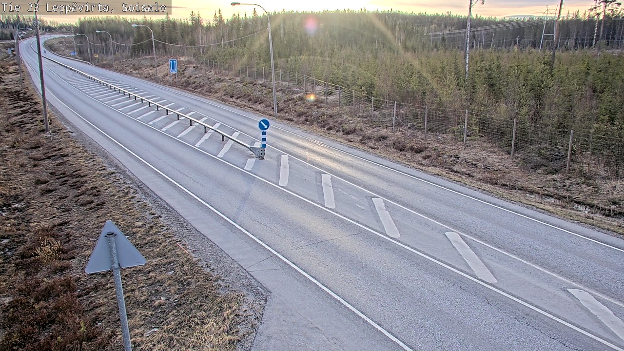 Weather Camera Image Road 23 Leppävirta, Soisalo, Leppävirta, Pohjois-Savo