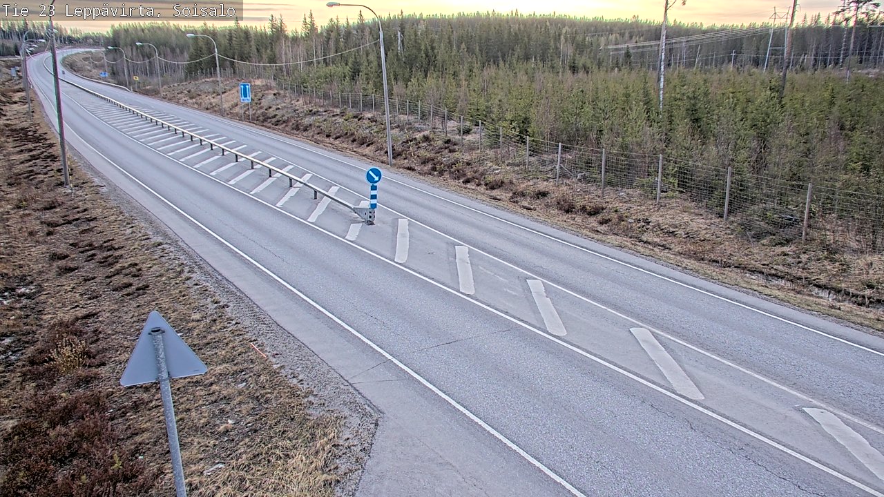 Weather Camera Image Road 23 Leppävirta, Soisalo, Leppävirta, Pohjois-Savo