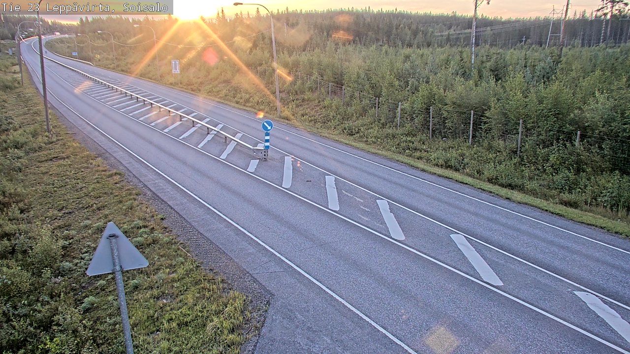 Weather Camera Image Road 23 Leppävirta, Soisalo, Leppävirta, Pohjois-Savo
