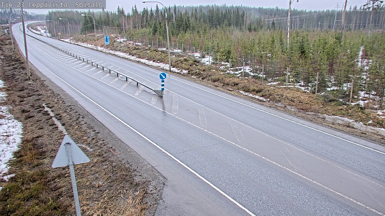 Weather Camera Image Road 23 Leppävirta, Soisalo, Leppävirta, Pohjois-Savo