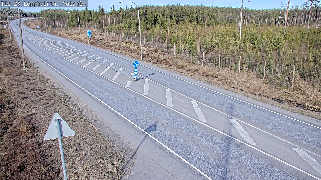 Weather Camera Image Väg 23 Leppävirta, Soisalo, Leppävirta, Pohjois-Savo