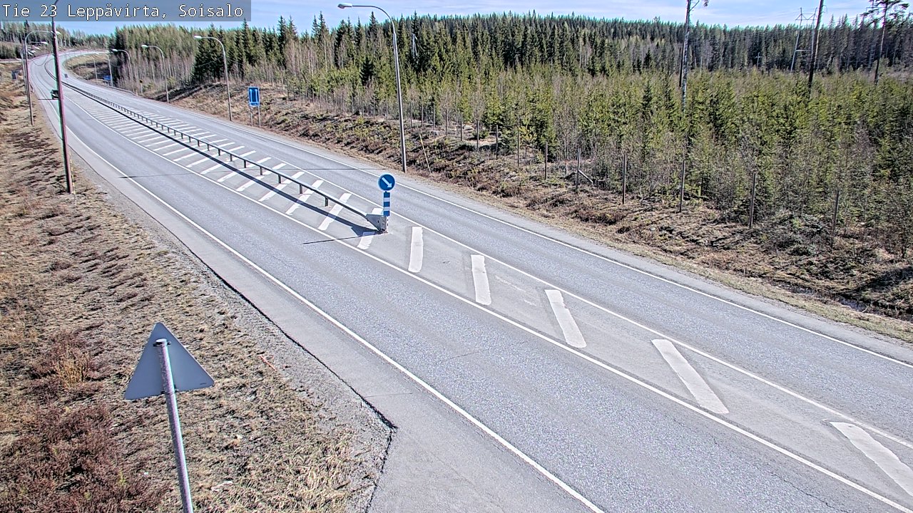 Weather Camera Image Road 23 Leppävirta, Soisalo, Leppävirta, Pohjois-Savo