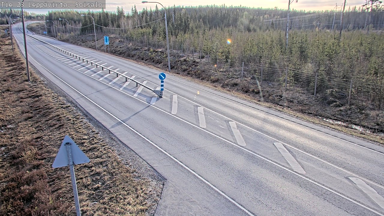 Weather Camera Image Road 23 Leppävirta, Soisalo, Leppävirta, Pohjois-Savo