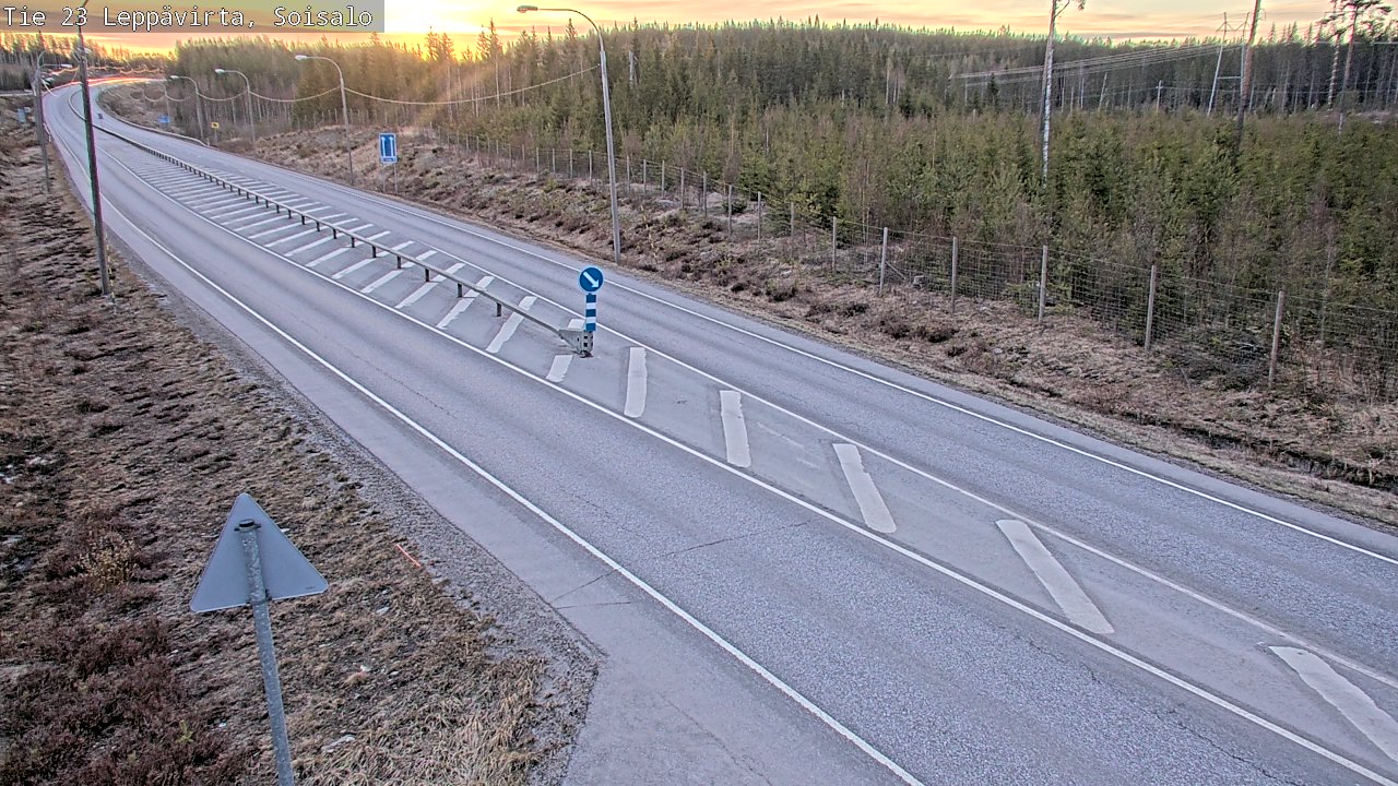 Weather Camera Image Road 23 Leppävirta, Soisalo, Leppävirta, Pohjois-Savo