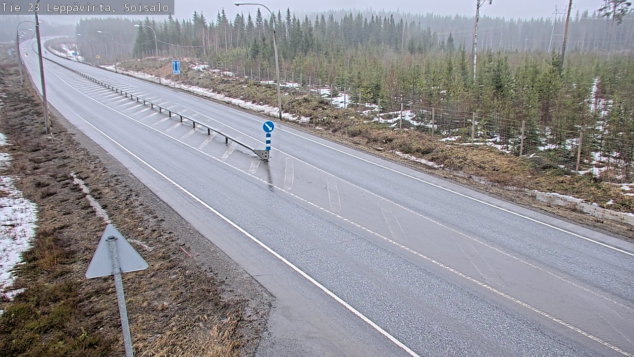 Weather Camera Image Road 23 Leppävirta, Soisalo, Leppävirta, Pohjois-Savo