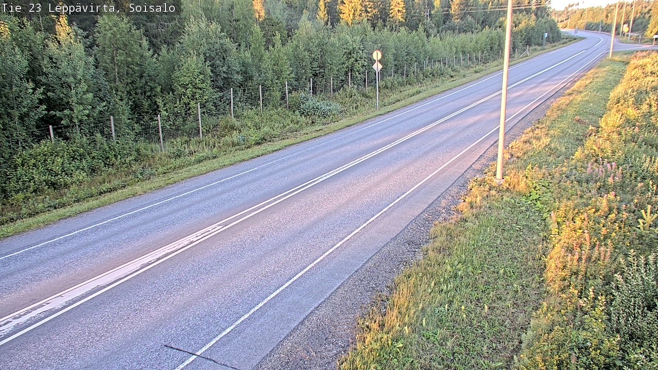 Weather Camera Image Road 23 Leppävirta, Soisalo, Leppävirta, Pohjois-Savo