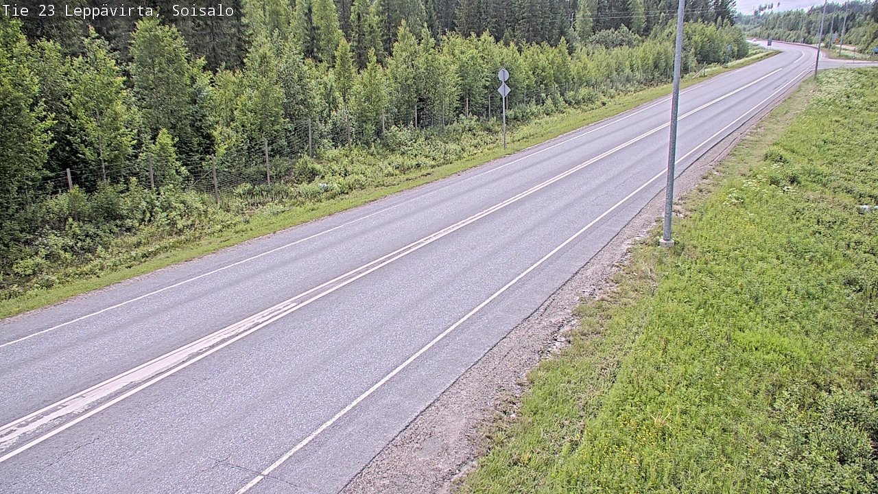 Weather Camera Image Road 23 Leppävirta, Soisalo, Leppävirta, Pohjois-Savo