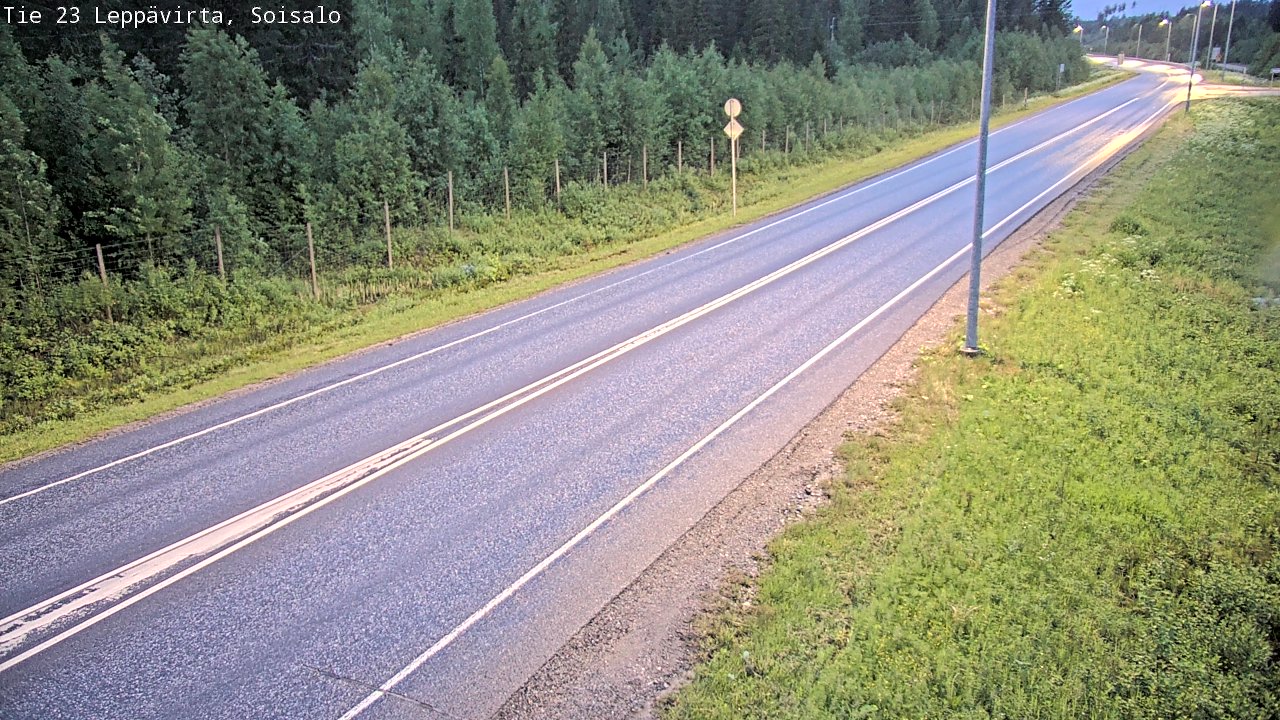 Weather Camera Image Road 23 Leppävirta, Soisalo, Leppävirta, Pohjois-Savo