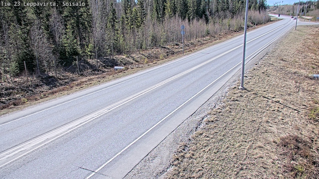 Weather Camera Image Road 23 Leppävirta, Soisalo, Leppävirta, Pohjois-Savo