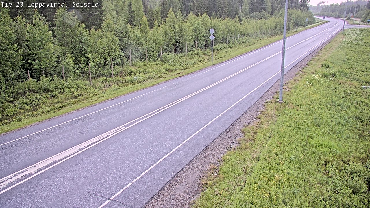 Weather Camera Image Road 23 Leppävirta, Soisalo, Leppävirta, Pohjois-Savo