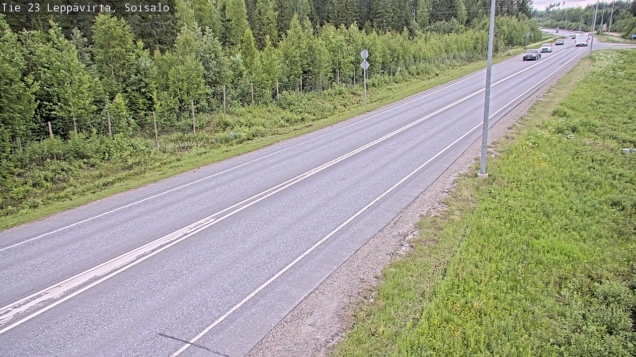 Weather Camera Image Road 23 Leppävirta, Soisalo, Leppävirta, Pohjois-Savo