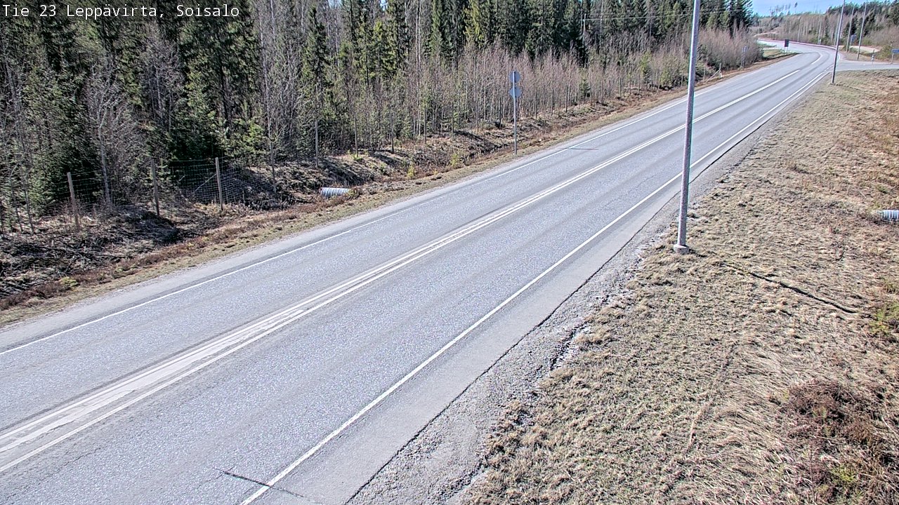 Weather Camera Image Road 23 Leppävirta, Soisalo, Leppävirta, Pohjois-Savo