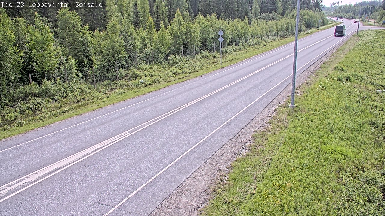 Weather Camera Image Road 23 Leppävirta, Soisalo, Leppävirta, Pohjois-Savo