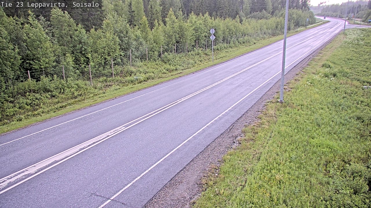 Weather Camera Image Road 23 Leppävirta, Soisalo, Leppävirta, Pohjois-Savo