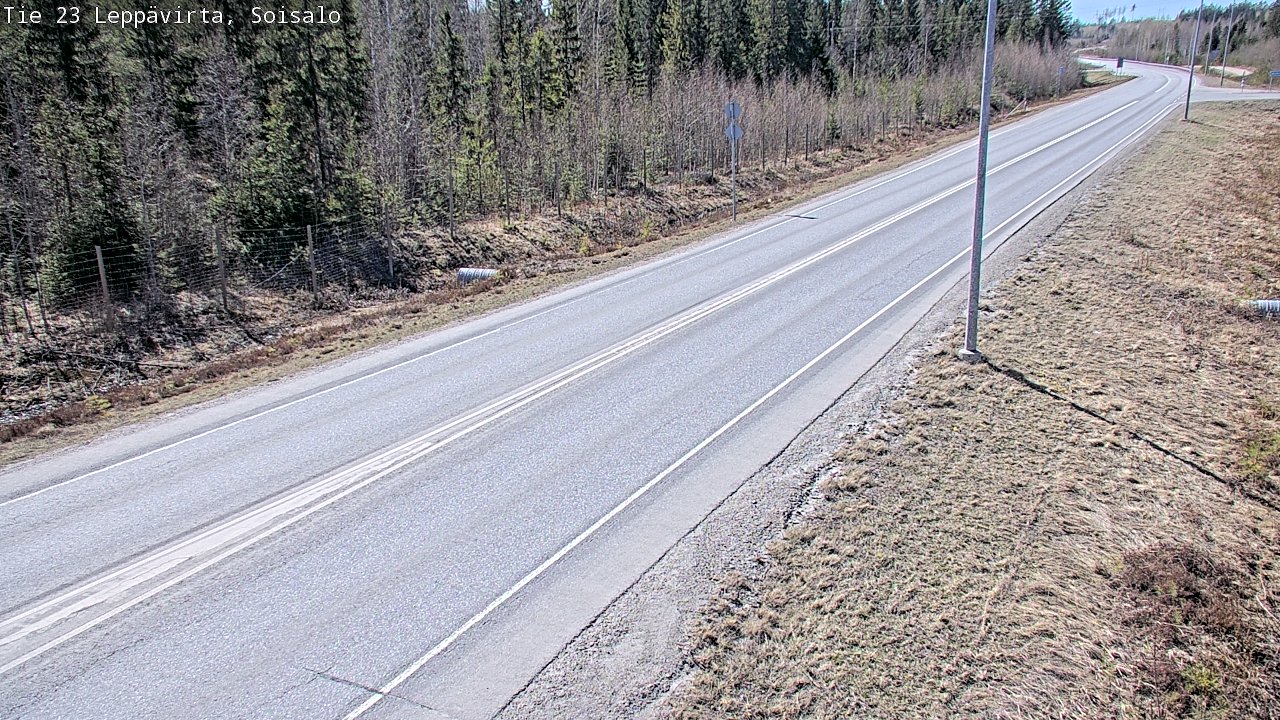 Weather Camera Image Road 23 Leppävirta, Soisalo, Leppävirta, Pohjois-Savo