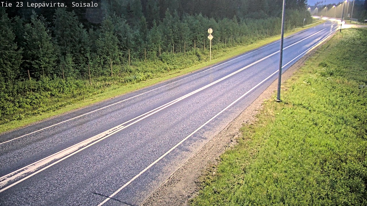 Weather Camera Image Road 23 Leppävirta, Soisalo, Leppävirta, Pohjois-Savo