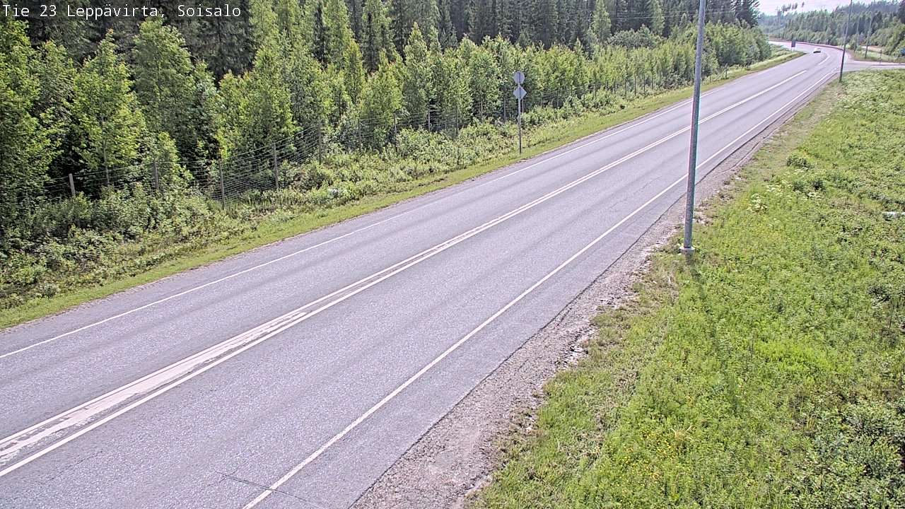 Weather Camera Image Road 23 Leppävirta, Soisalo, Leppävirta, Pohjois-Savo