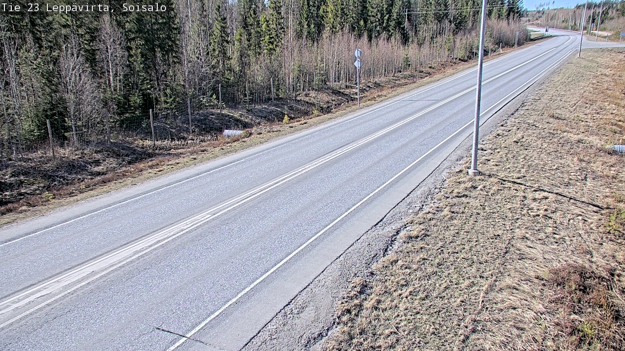 Weather Camera Image Road 23 Leppävirta, Soisalo, Leppävirta, Pohjois-Savo