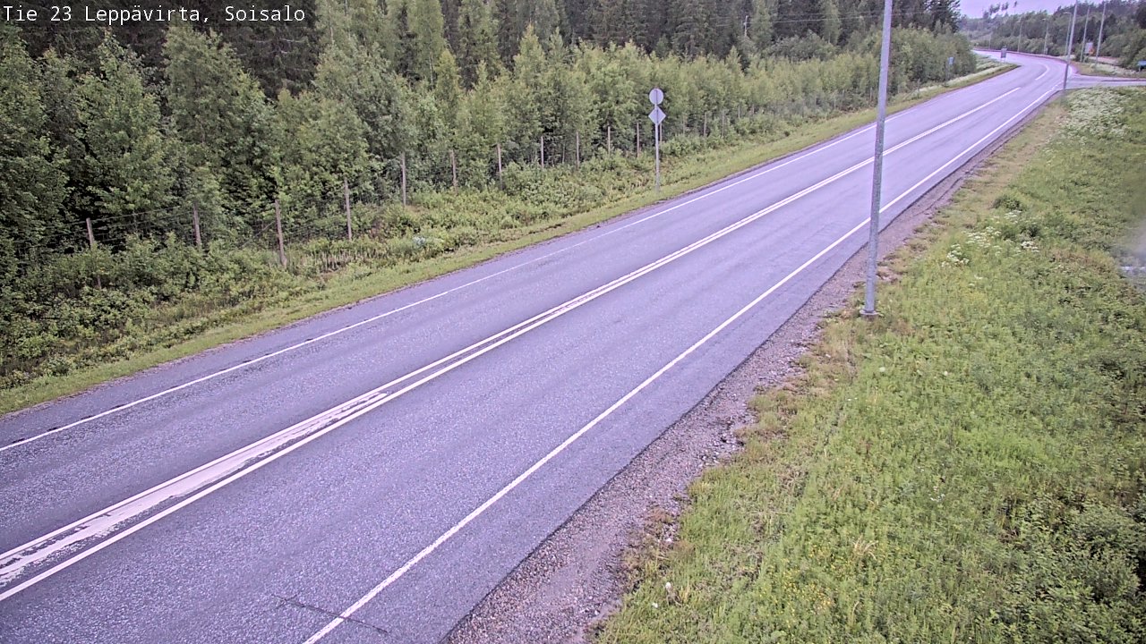 Weather Camera Image Road 23 Leppävirta, Soisalo, Leppävirta, Pohjois-Savo
