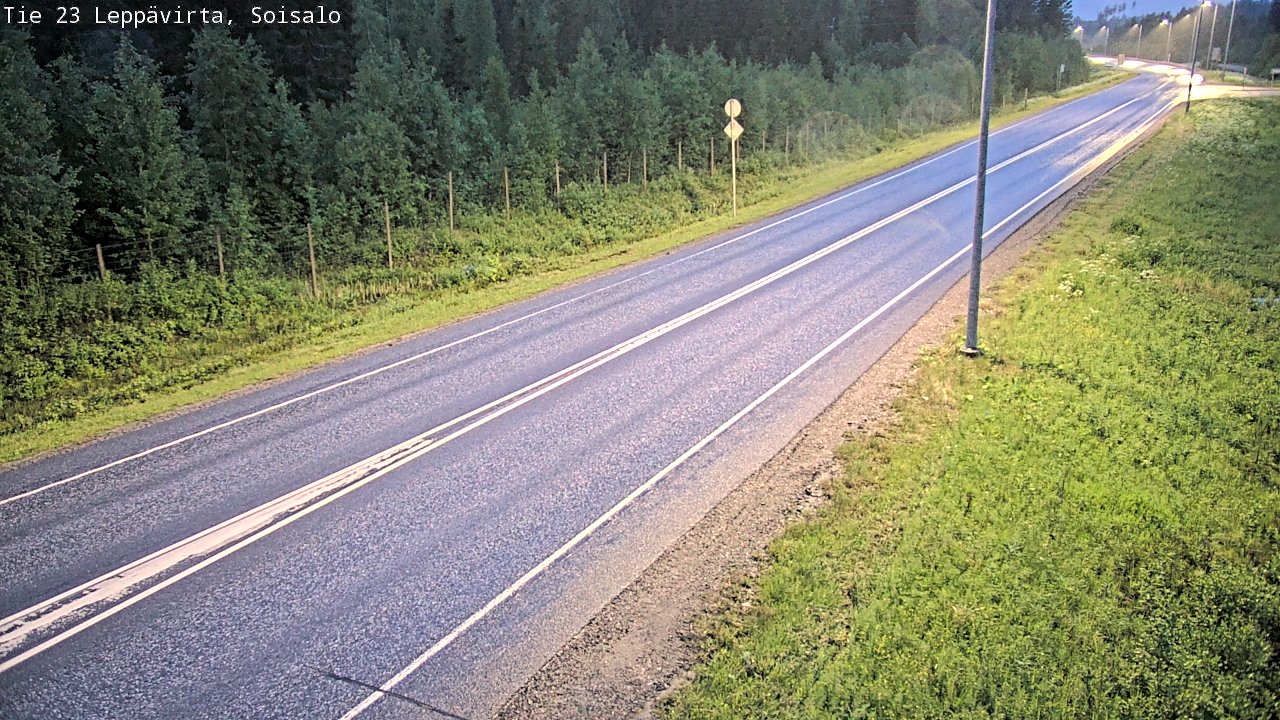 Weather Camera Image Road 23 Leppävirta, Soisalo, Leppävirta, Pohjois-Savo